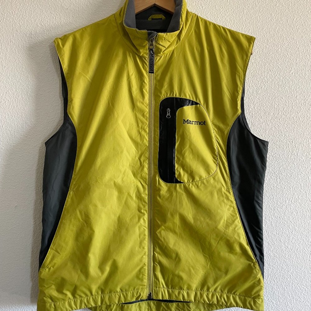 Marmot Men's Green/Yellow and Grey Vest